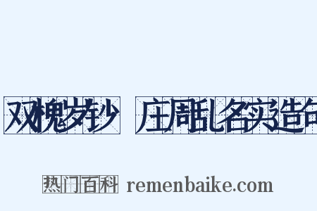 双槐岁钞·庄周乱名实造句是什么意思的图片